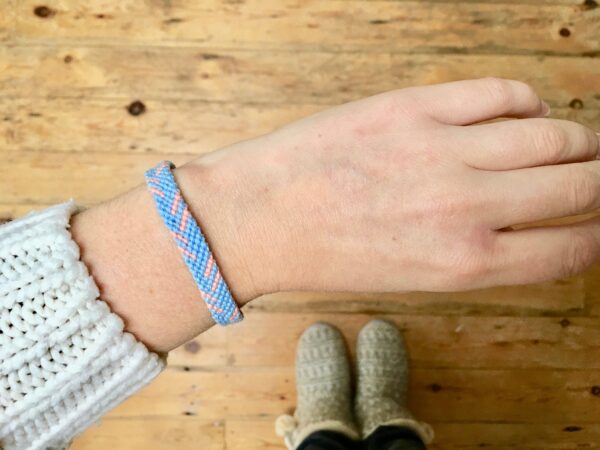 Custom Friendship Bracelet, Vegan Customisable 2 Colour Macrame Wristband, Woven Personalised Bracelet in House Colours or Custom Team Gifts - Image 8