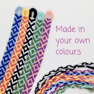 XO Friendship Bracelet, Custom Colour xoxo Woven Couple Gift for Partner Girlfriend Boyfriend, Cotton 2nd Anniversary, Wedding or Engagement