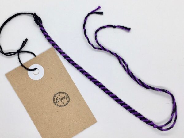 Skinny Custom Friendship Bracelet, Personalised Colours Woven Macrame String Wristband, Friend Gift, Minimalist Thin Stacking Bracelets - Image 3