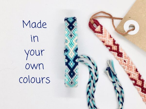Custom Friendship Bracelet, Arrowhead Macrame Bracelet, Choose your own colour, Braided Woven Knotted Cotton Customisable Wrist Band