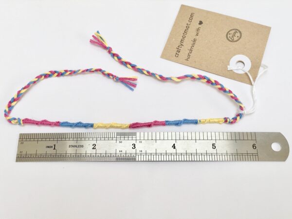 10 Wish Bracelets, Colourful Friendship Bands, Biodegradable Cotton Vegan Adjustable Size Stacking Retro Wristbands, Bulk Wedding Favours - Image 8