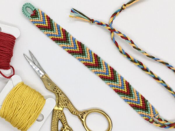 Chevron Bracelet, Woven Wish Bracelet, Colourful Friendship Band, Beach Surfer Summer Festival Fashion, Macrame Knotted Soft Cotton