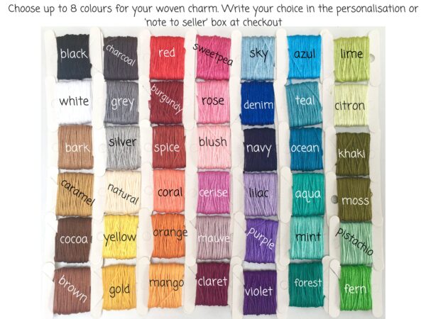 Personalised Word Keyring with Custom Woven Keychain in your Colours, New Home, Gift For Him, Fathers Key Fob, Back to School Backpack Charm - Image 4