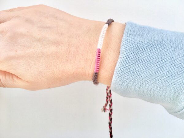 10 Wish Bracelets, Colourful Friendship Bands, Biodegradable Cotton Vegan Adjustable Size Stacking Retro Wristbands, Bulk Wedding Favours - Image 6