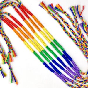 Rainbow Bracelet Sets, Customisable Flag Wristband, Pride Queer Flag Bracelets, Choose 2 to 40 Bulk Lgbtqia Festival Wraps, Gay Lgbt Gift
