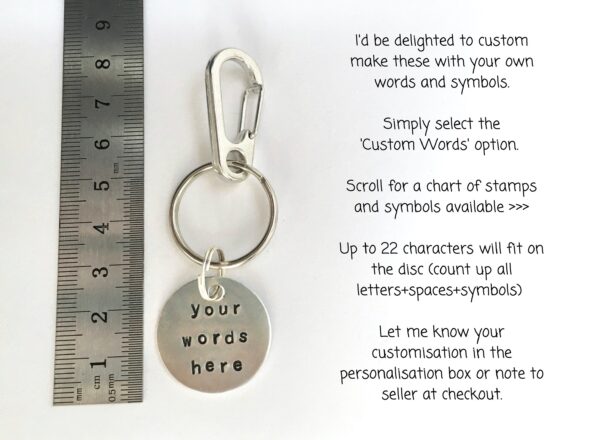 Pronoun Keychain, Custom They Them She Her He Him, Choose any Pronouns or Name, Trans Transgender Non Binary Genderfluid Genderqueer Gift - Image 3