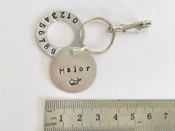 Pet Tag, Hidden Phone Number, Custom Dog Puppy or Cat ID Disc, Personalised Name New Pets Gift, Hand Crafted Round Silver Aluminium - Image 10