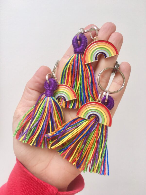 Rainbow Keyring, Tassel Bag Lanyard, LGBTQ Queer Pride Keychain, Gay Lgbt Lgbtqia Flag Key Fob, Lgbtq Gift - Image 2