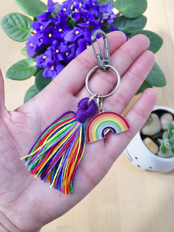 Rainbow Keyring, Tassel Bag Lanyard, LGBTQ Queer Pride Keychain, Gay Lgbt Lgbtqia Flag Key Fob, Lgbtq Gift - Image 10