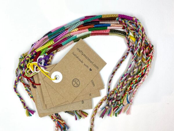 10 Friendship Bracelets, Wish Bracelet Nineties Kids Small Gifts, Party Favors Goody Bag Prize, Adjustable Colourful Wristband - Image 2
