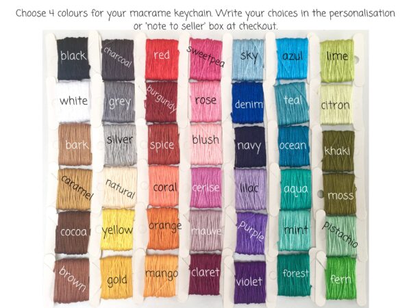 Custom Woven Keychain, Personalised Colours Macrame Keyring Gift, Patterned Lanyard or Bag Charm, House Warming, Back to School, New Home - Image 4