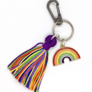 Rainbow Keyring, Tassel Bag Lanyard, LGBTQ Queer Pride Keychain, Gay Lgbt Lgbtqia Flag Key Fob, Lgbtq Gift