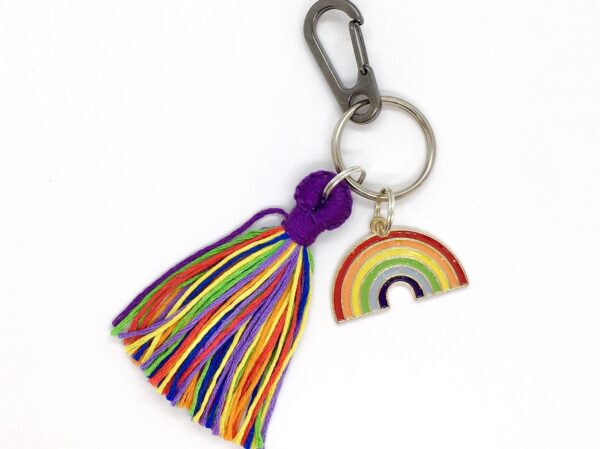 Rainbow Keyring, Tassel Bag Lanyard, LGBTQ Queer Pride Keychain, Gay Lgbt Lgbtqia Flag Key Fob, Lgbtq Gift
