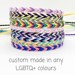 Lgbtq Flag Bracelet, Lgbtqia Pride Wristband, Any Custom, Queer Gay Man Mlm AroAce Lesbian Bi Rainbow Trans Pansexual Genderfluid Non Binary