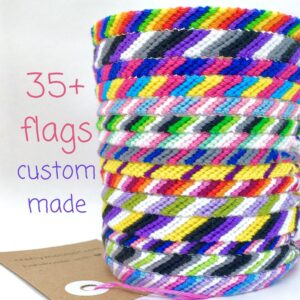 Lgbtq Pride Bracelet, Custom Lgbtqia Flag, Bisexual Gay Mlm Lesbian Transgender Pansexual Bigender Genderfluid Asexual